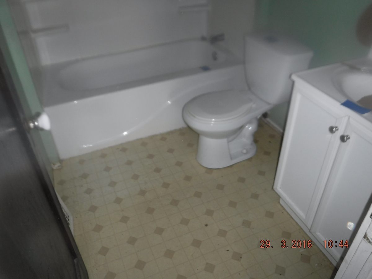 Bathroom restoration area