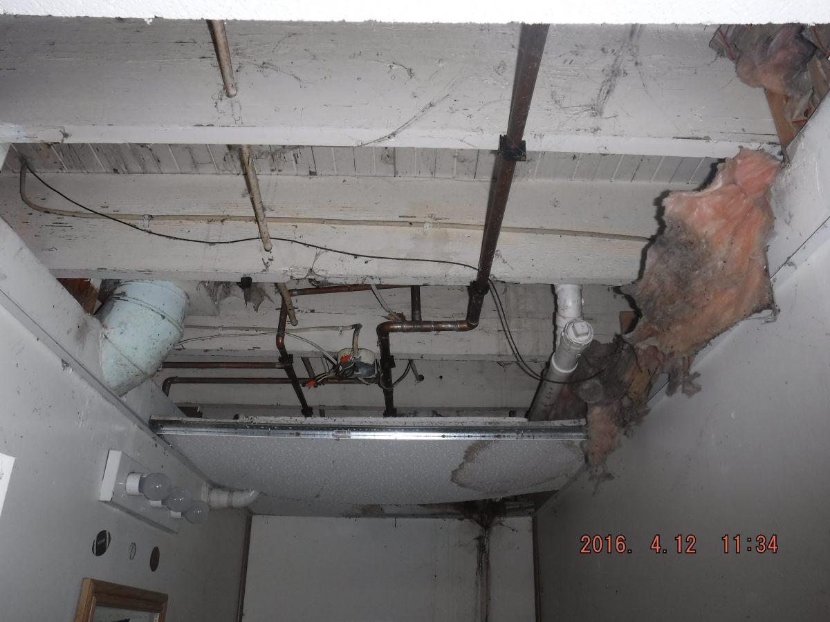Open ceiling restoration work
